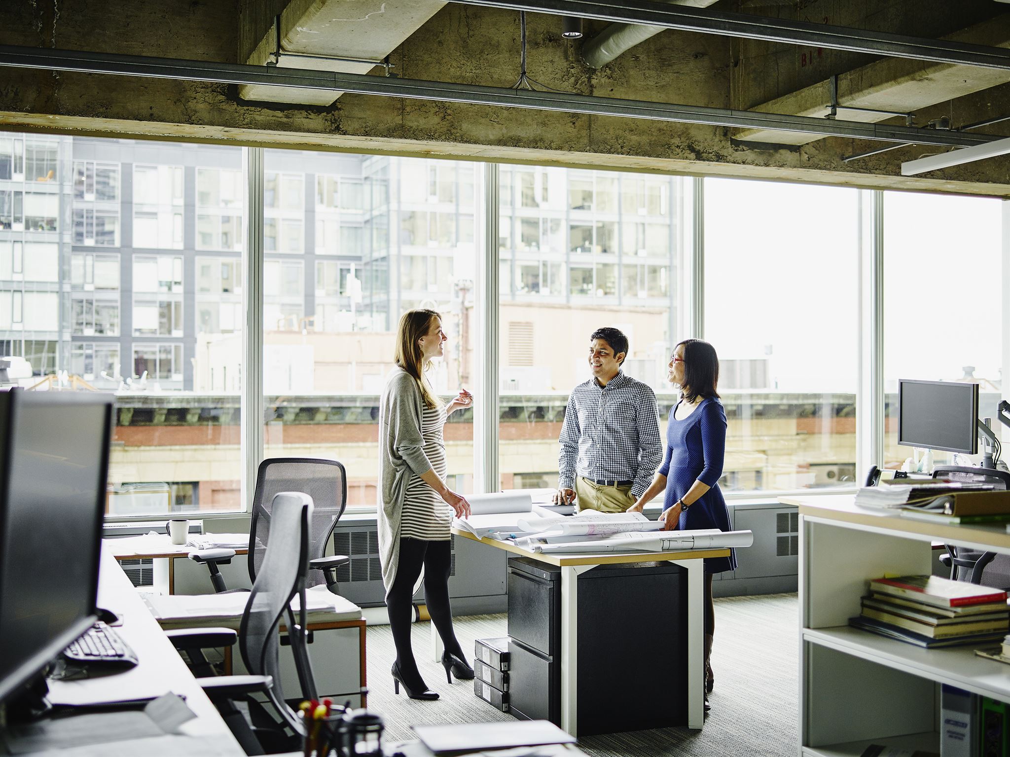 Team collaboration in office